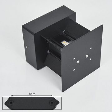 hofstein Außen-Wandleuchte Wandleuchte aus Metall in Schwarz, LED fest integriert, 3000 Kelvin, Up & Down Lichteffekte (einstellbar), 308 Lumen