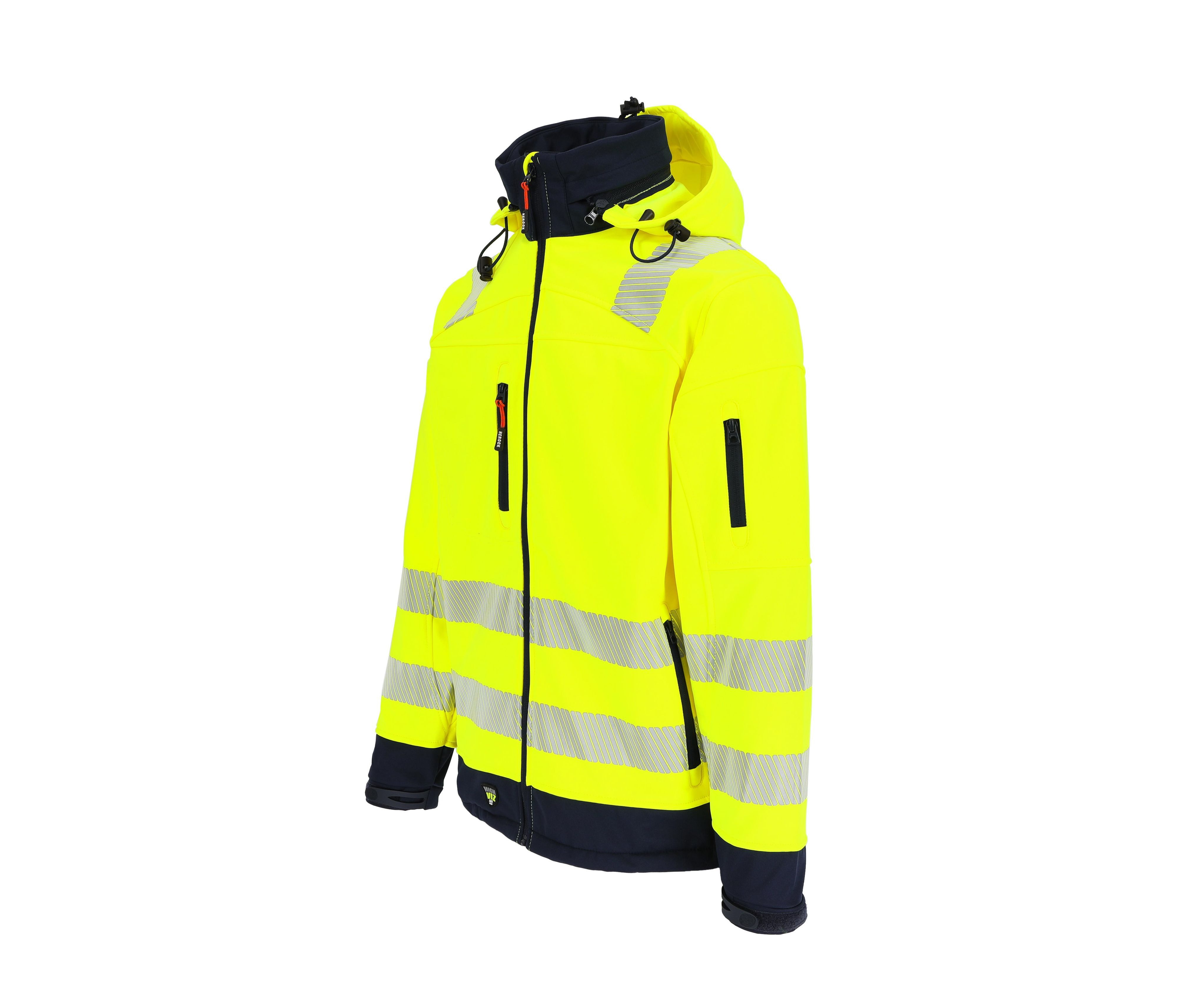Herock Arbeitsjacke Softshell-Warnschutzjacke "Gregor" mit Kapuze