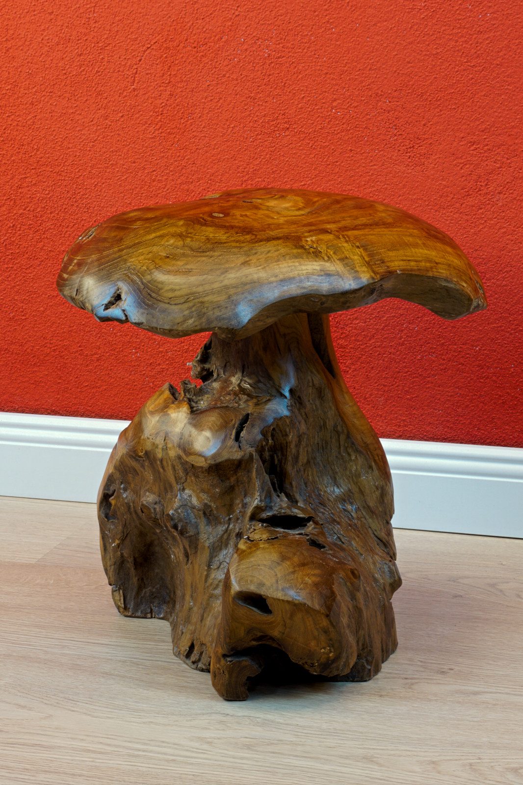 Dekofigur Wurzelholz Skulptur Pilz klein