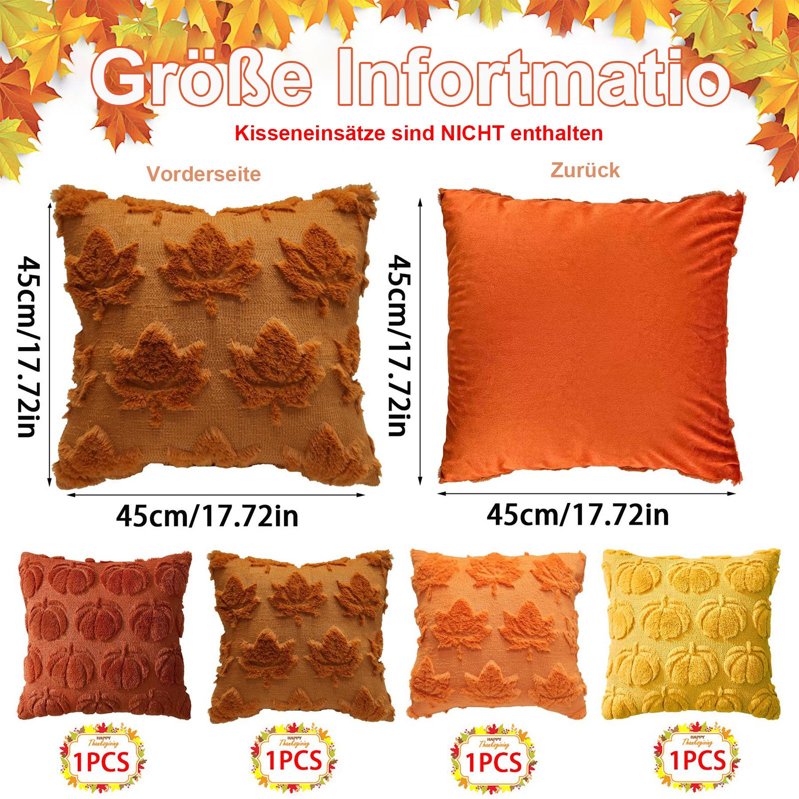 REDOM Kissenbezüge Sofakissenbezug Kopfkissenhüllen Kissenhüllen 45x45 günstig online kaufen
