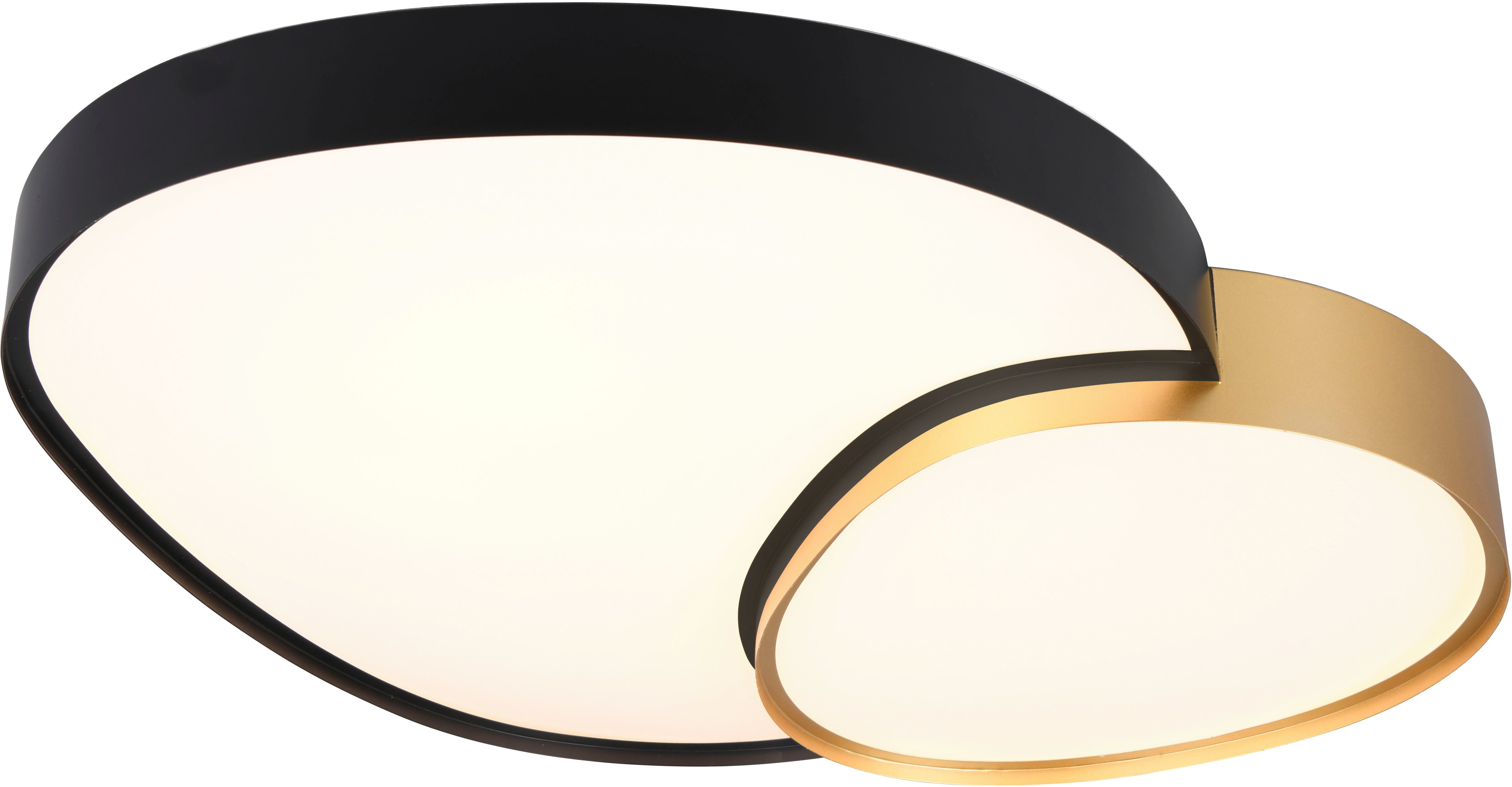 TRIO Leuchten LED Deckenleuchte RISE, LED Deckenlampe 45W 5300 Lumen warmweiß bis kaltweiß 2700-6500K, Dimmfunktion, LED fest integriert, warmweiß - kaltweiß, Fernbedienung dimmbar Memoryfunktion Nachtlicht CCT Lichtfarbe wählbar