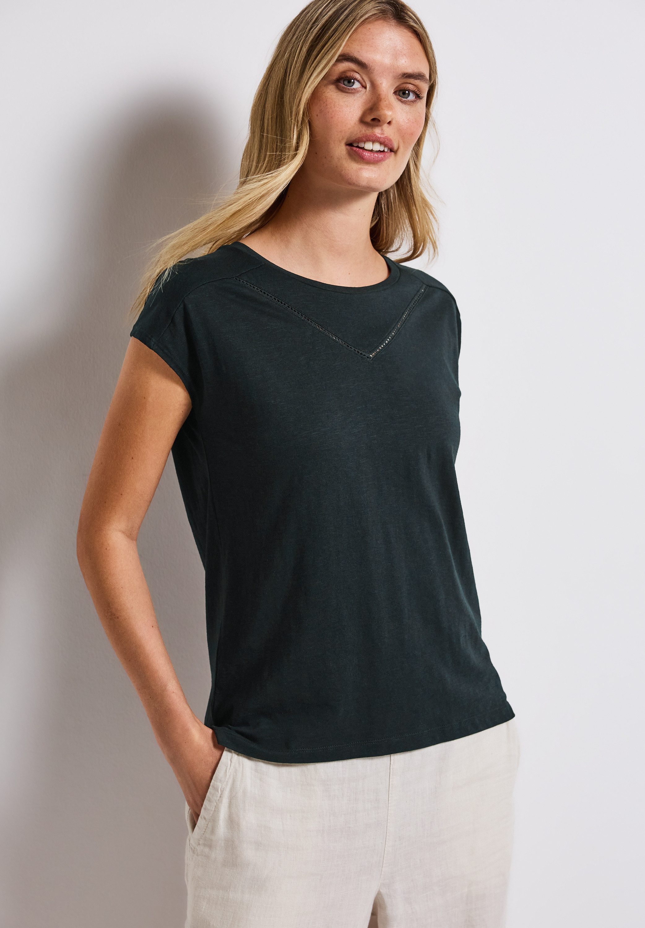 STREET ONE Shirttop mit Deko-Tape