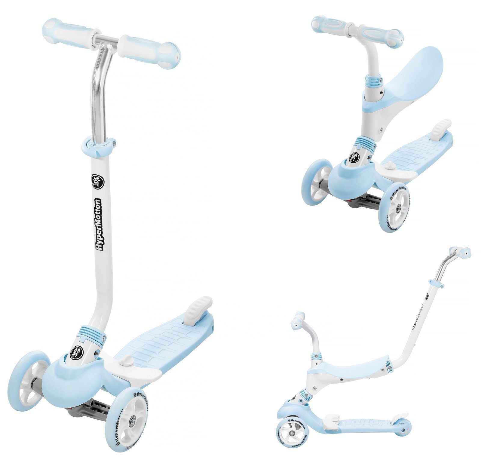 HyperMotion Dreiradscooter Roller 5in1 - Blau