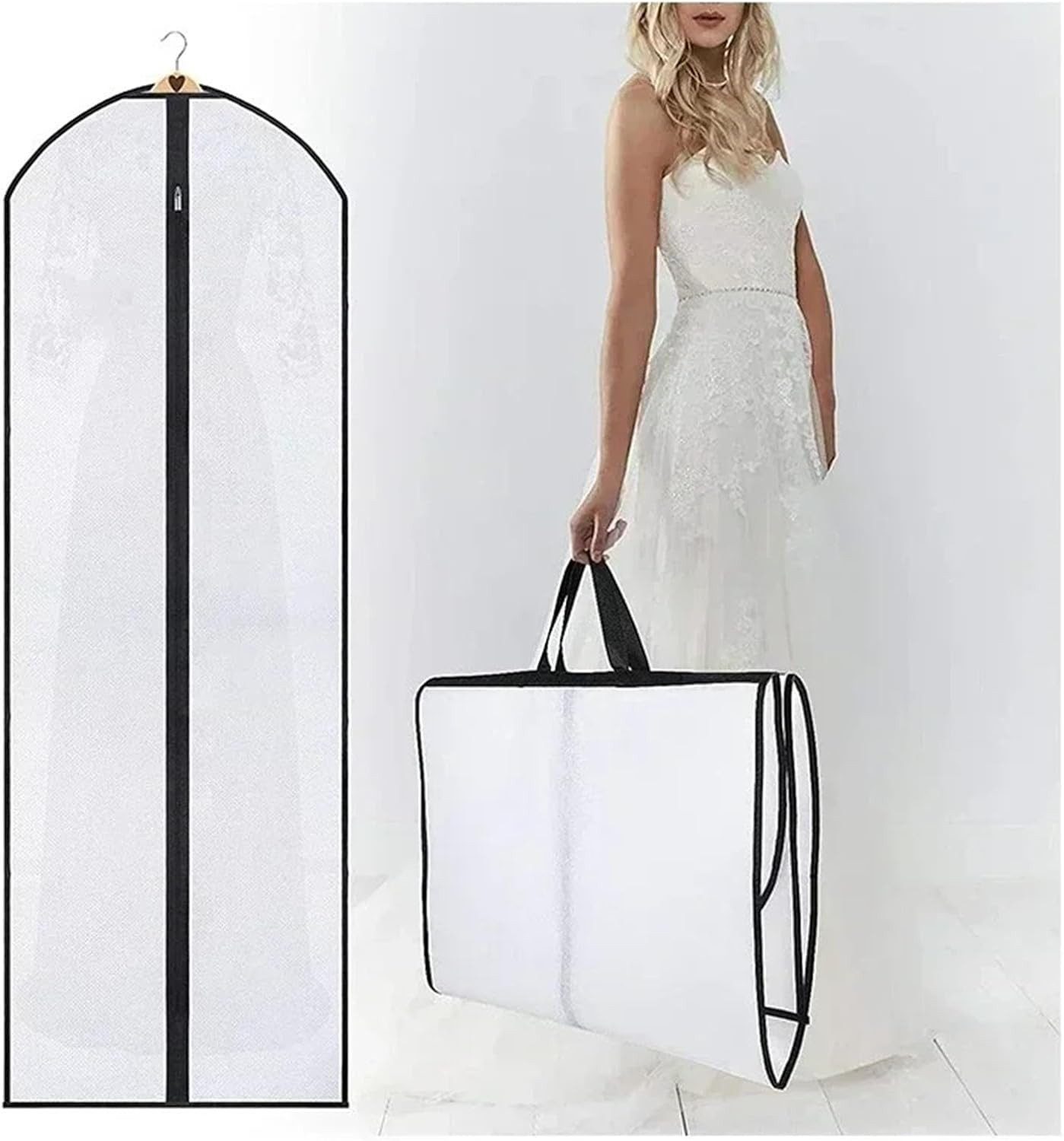 FELIXLEO Kleidersack Kleiderhülle 60x180cm Staubschutz Kleid Anzug Schwarz (1 St)