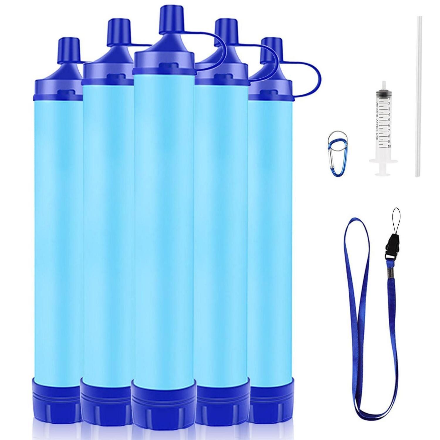 LuxusKollektion Wasserfilter Wasserfilter Outdoor Camping 5er Pack Blau