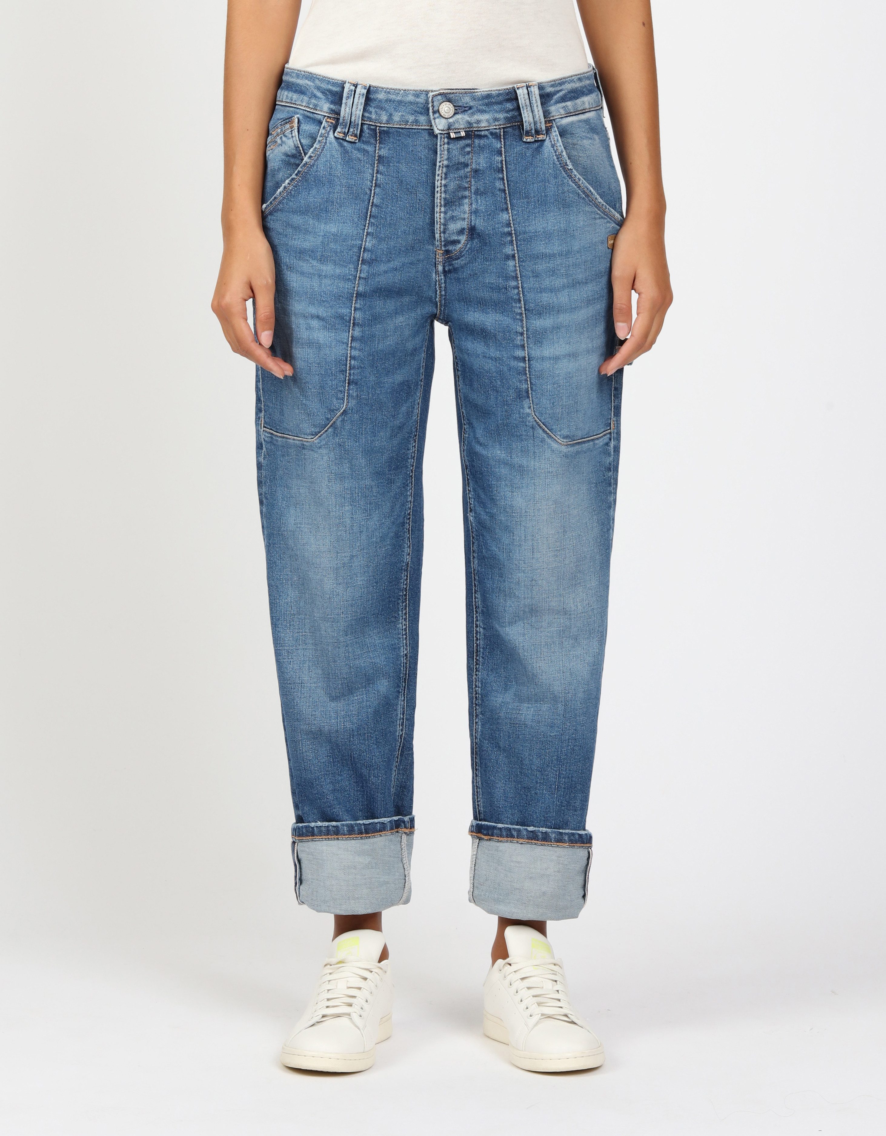 GANG Straight-Jeans 94THELMA WORKER mit aufgesetzten günstig online kaufen