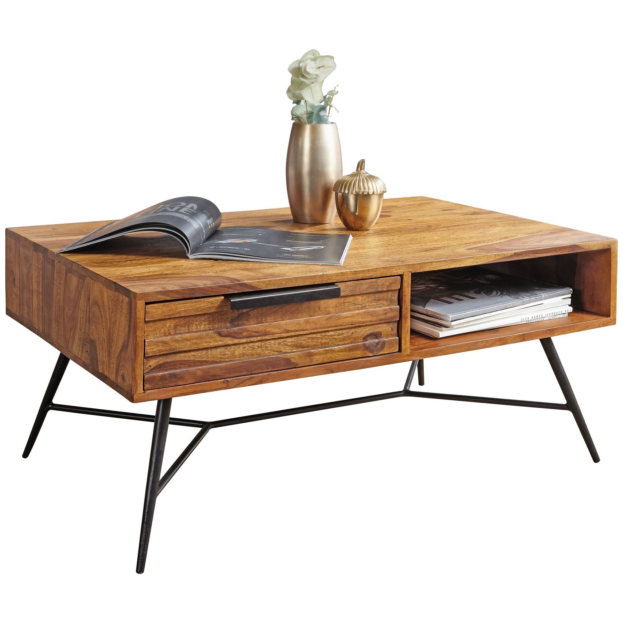 KADIMA DESIGN Couchtisch Couchtisch NISHAN 87x41x55 günstig online kaufen