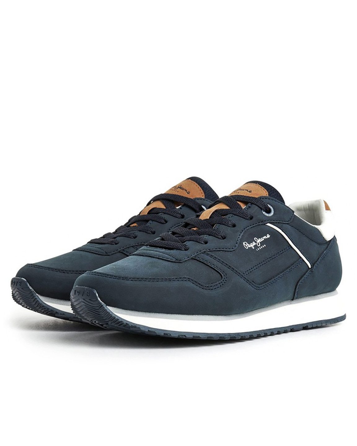 Pepe Jeans Navy Kunstleder Sneaker - London Street M Sneaker günstig online kaufen