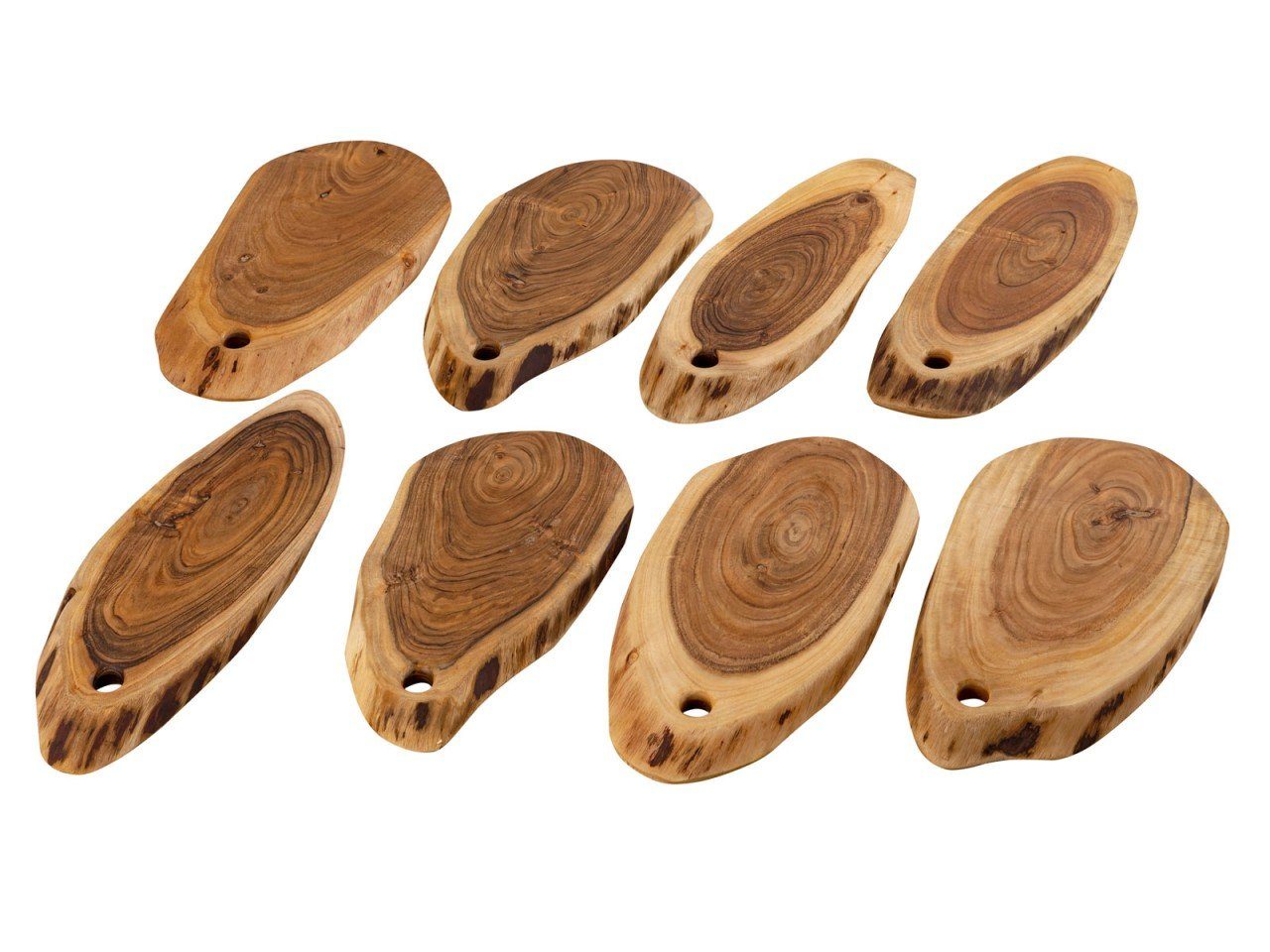 soma Dekotablett Servierbrett Baumscheibe Serviertab, Scharm einer o. Artikel, und Deko Sie Tablett tollen Qualität Schneidebrett Genießen Dekoration 8-teilig 4- Qualtität: in Holz