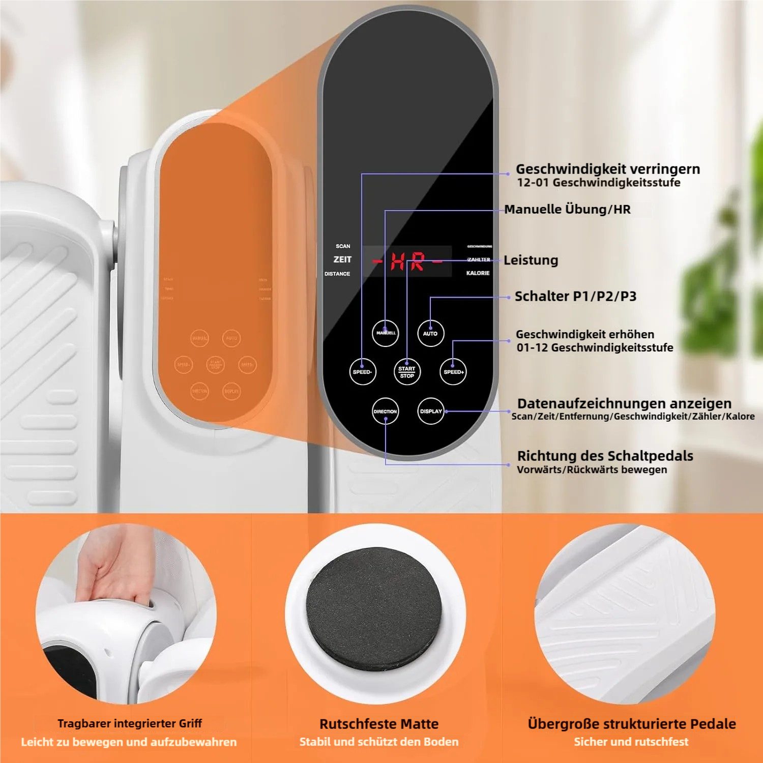 TLGREEN Power-Stepper Mini-Stepper Ellipsentrainer (Einstellung der Fernbedienung)