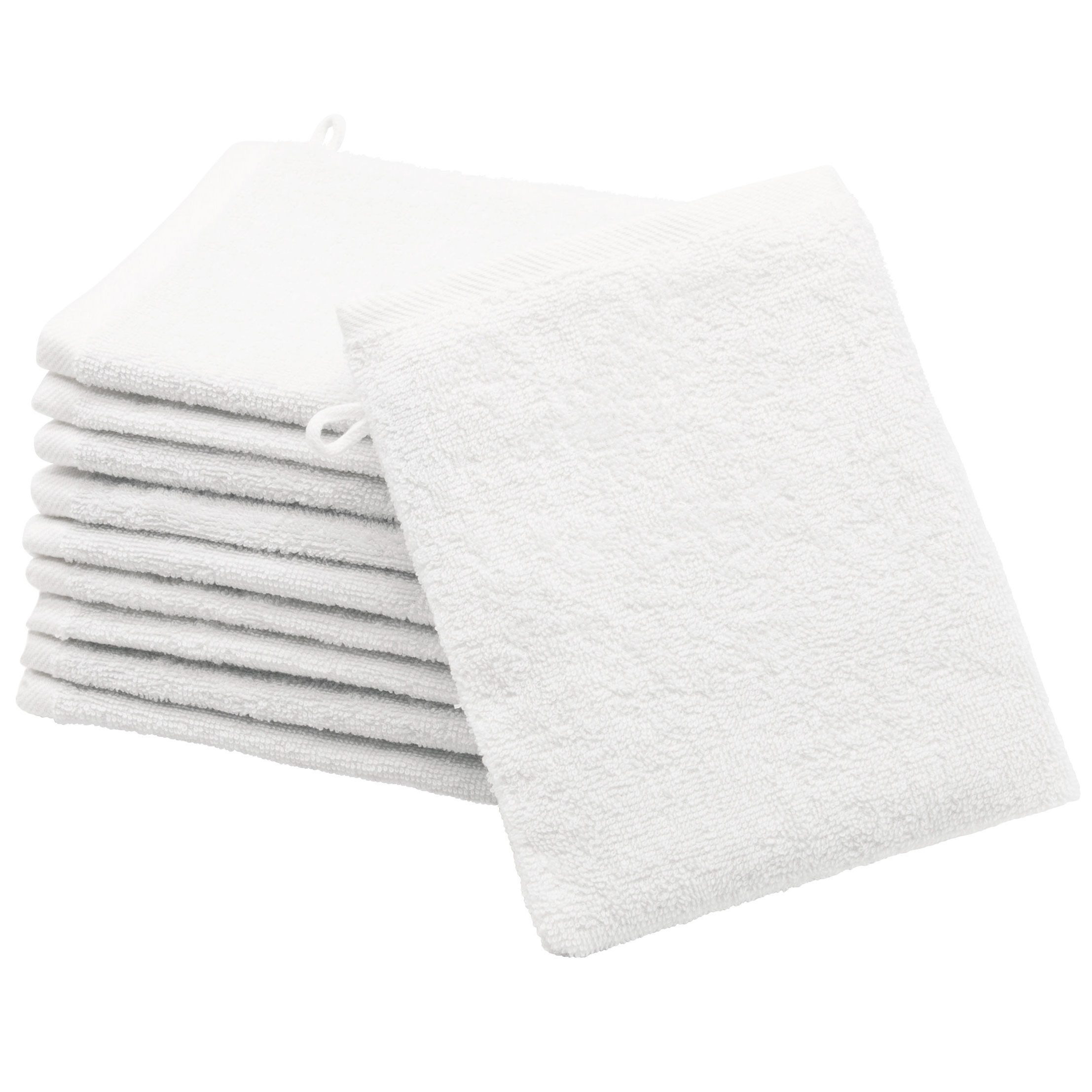 ZOLLNER Waschlappen, (10-St), 16 x 21 cm, 100% Baumwolle, vom Hotelwäschespezialisten