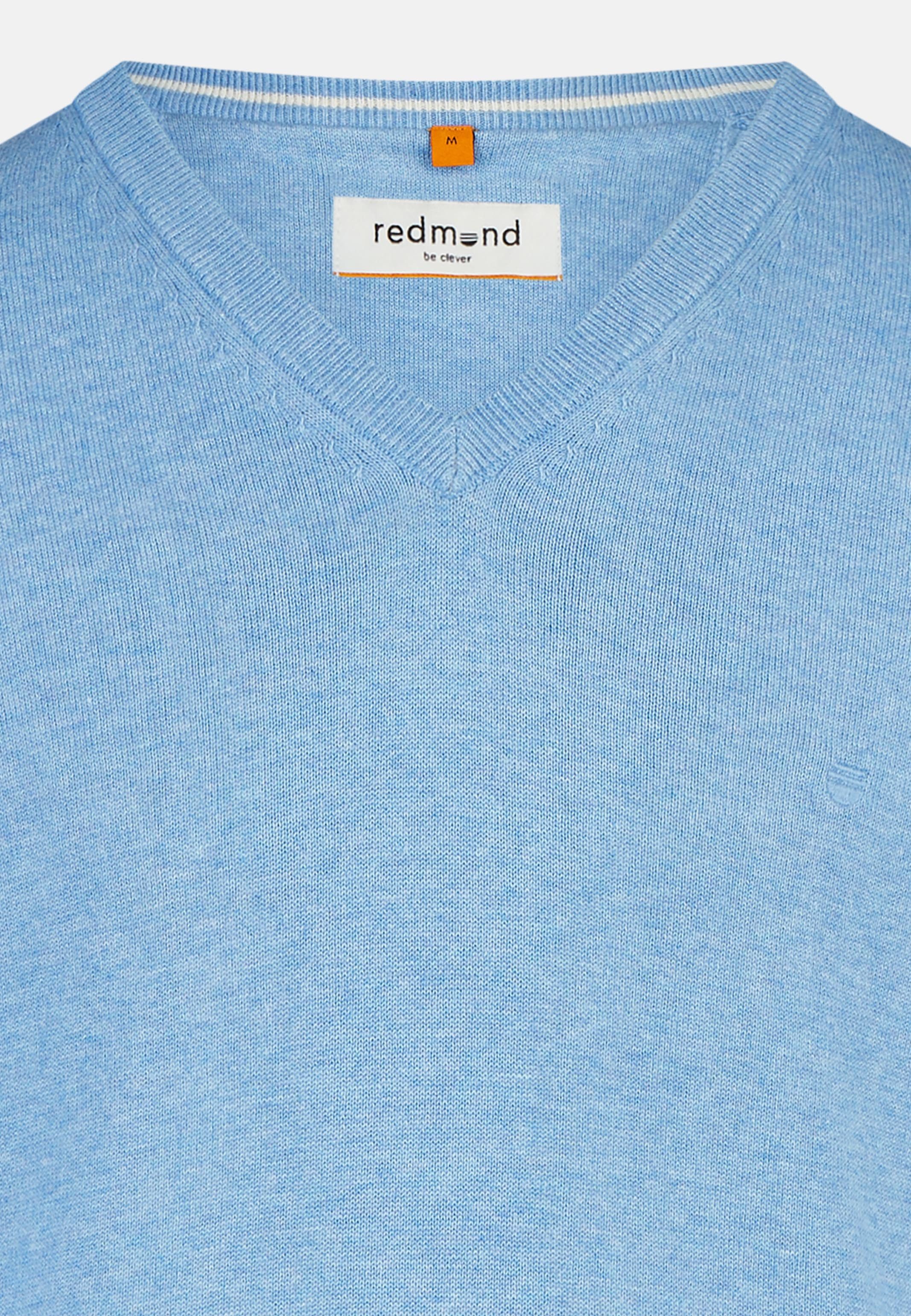 Redmond V-Ausschnitt-Pullover Basic (1-tlg) Pullover - Baumwolle - Atmungsaktiv - Weicher Feinstrick
