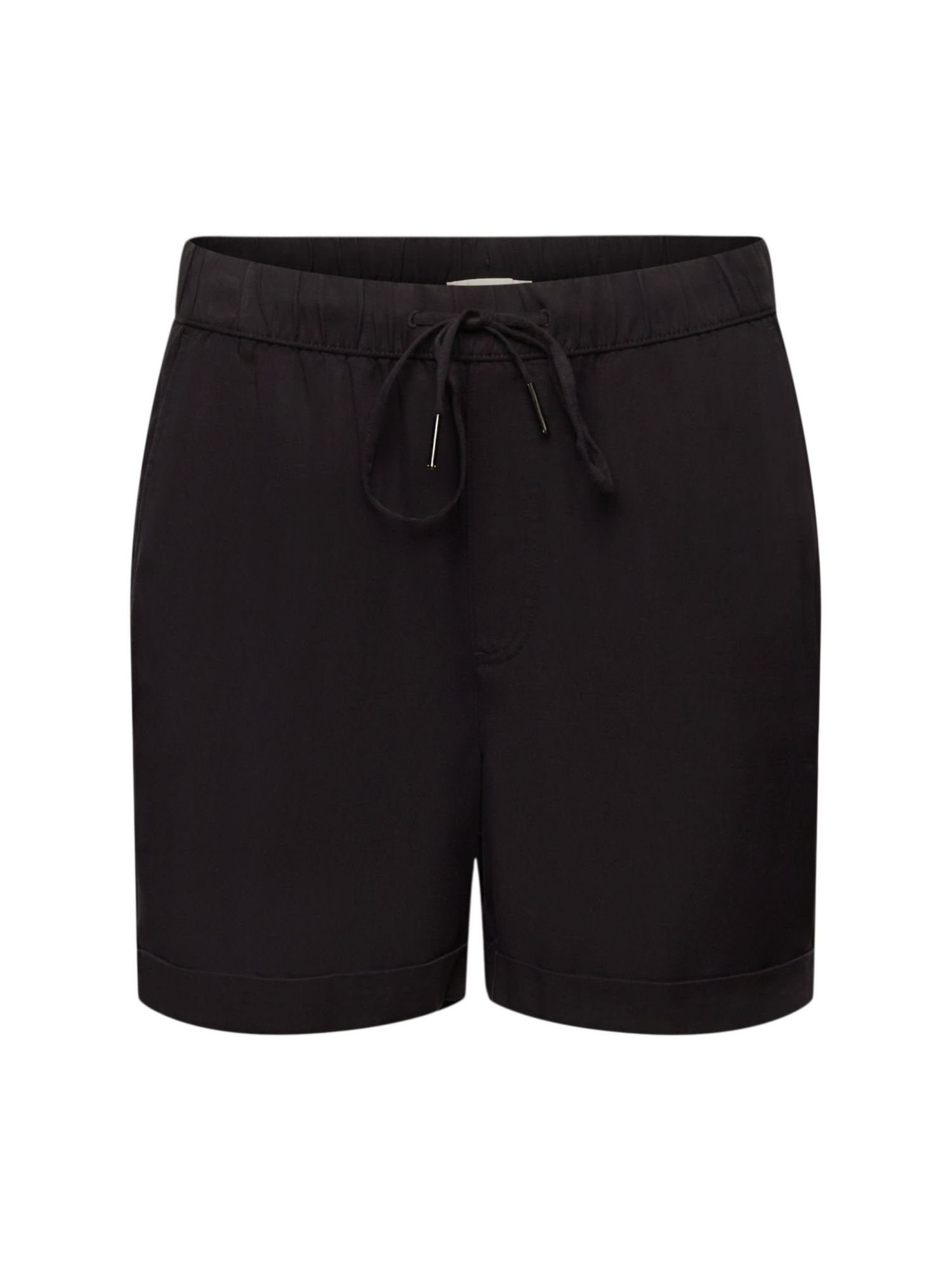 edc by Esprit Shorts Shorts aus TENCEL™ mit Bindegürtel (1-tlg) BLACK