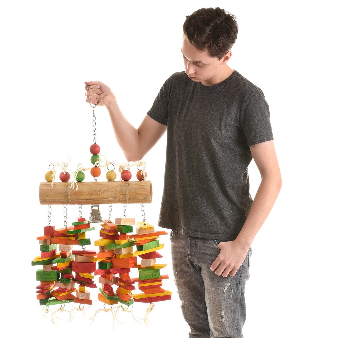 Happy Bird Tier-Intelligenzspielzeug Papageienspielzeug Jumbo-Bamboo XXL, günstig online kaufen