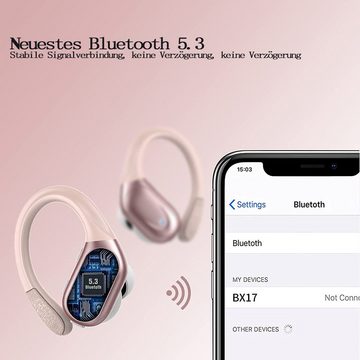 GelldG Bluetooth Kopfhörer 5.3, 24H mit Ladekoffer LED Anzeige Bluetooth-Kopfhörer