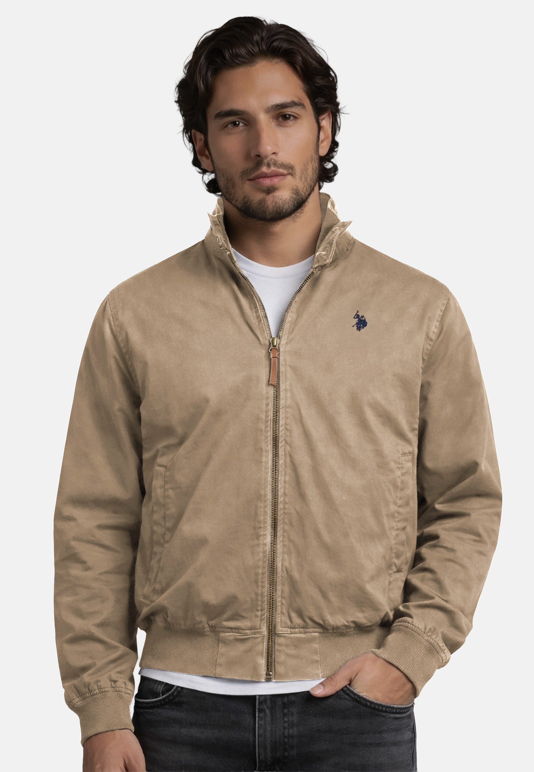U.S. Polo Assn. Bomberjacke USWyyatt – Herren Übergangsjacke aus Baumwolle – Leichte Freizeitjacke Leichte Herrenjacke mit Reißverschluss und Taschen