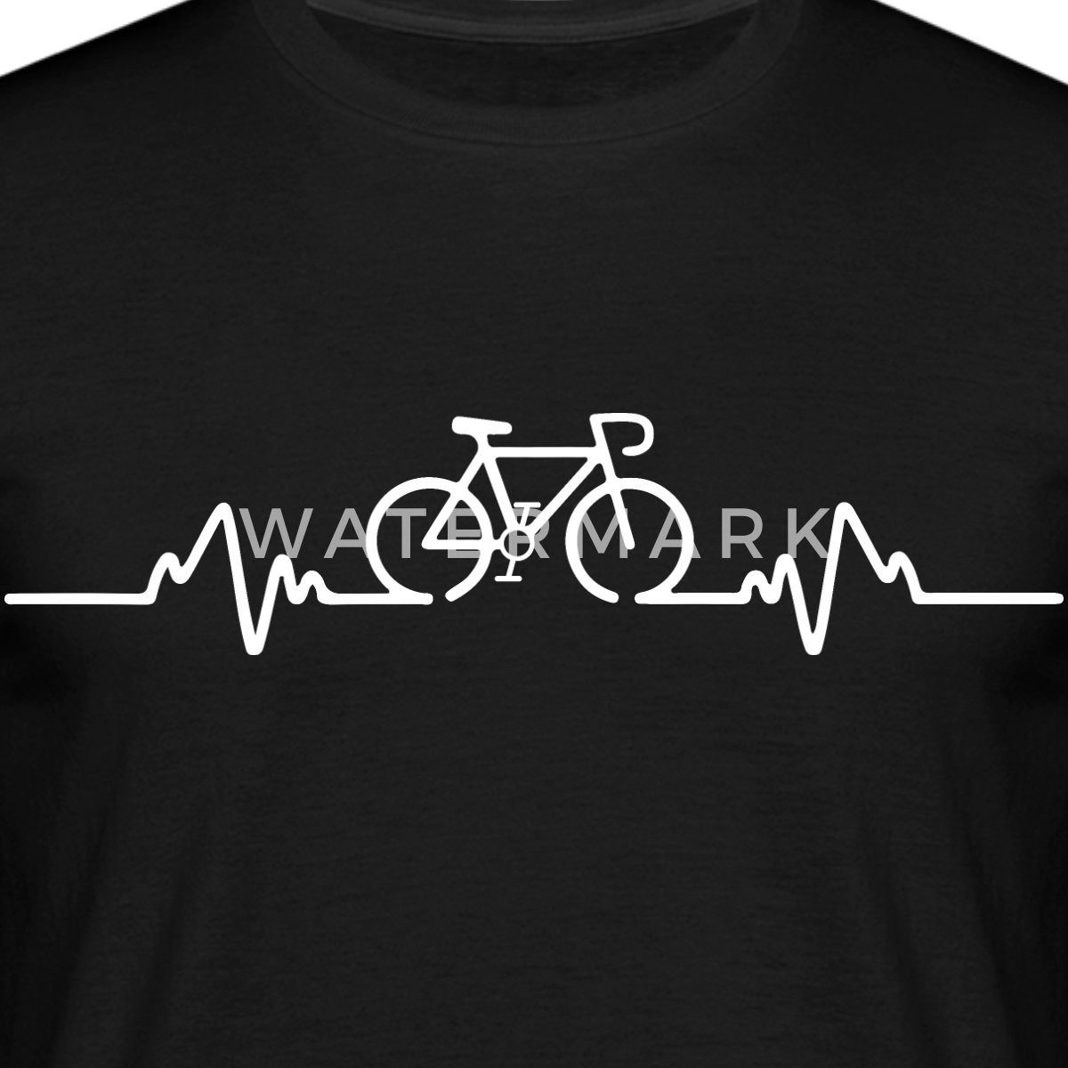 Spreadshirt T-Shirt Fahrrad EKG Herzschlag Rennrad Bike Männer T-Shirt (1-tlg)