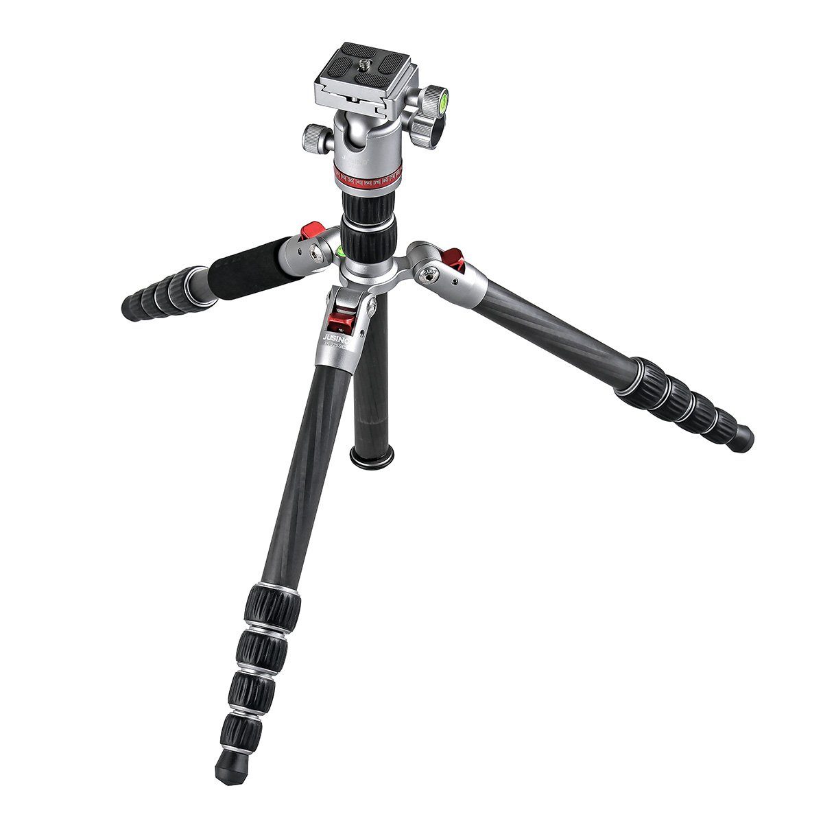 SC Tripod TK-225 JUSINO Leichtes GT-30 Monopod-Funktion Kugelkopf Karbon und Dreibeinstativ