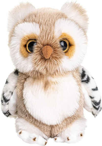Uni-Toys Kuscheltier Eule - beige oder grau - 18 cm (Höhe) - Plüsch-Vogel - Plüschtier