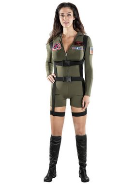 Maskworld Kostüm Top Gun Romper Kostüm, Lizenziertes Original-Kostüm zum 80er Kult-Film 'Top Gun'