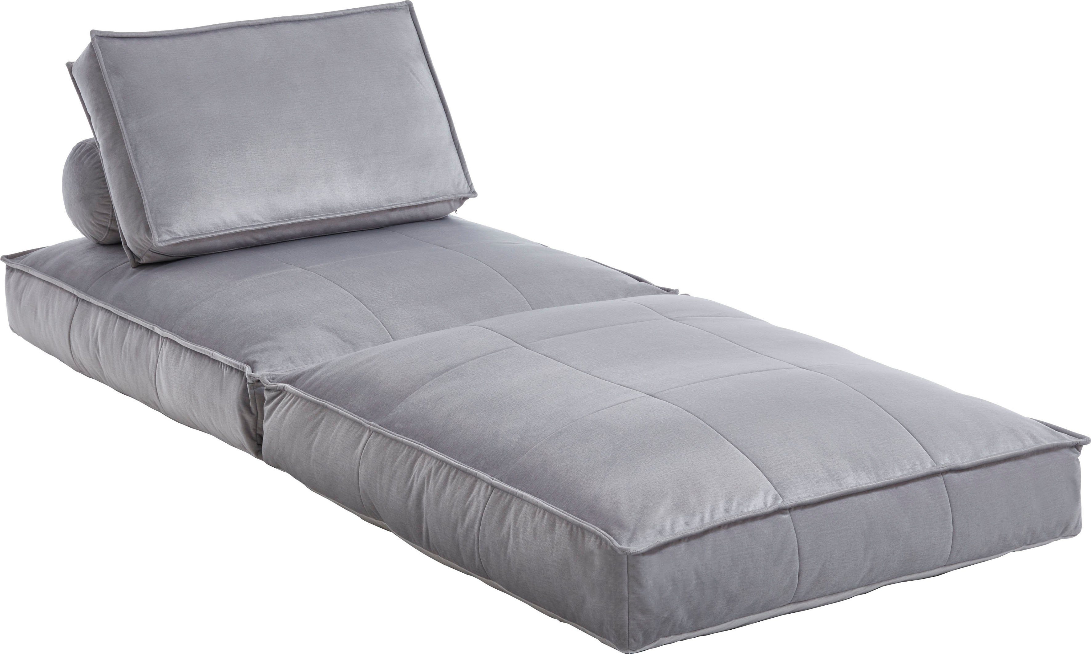 wandelbar hellgrau zum XXL-Sessel Miro, home collection ATLANTIC XXL-Sessel hellgrau Gästebett |