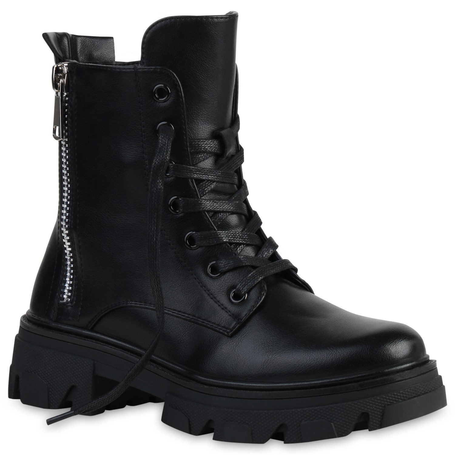 VAN HILL 835653 Plateaustiefelette Damen Stiefeletten Plateau Boots Kroko Z günstig online kaufen