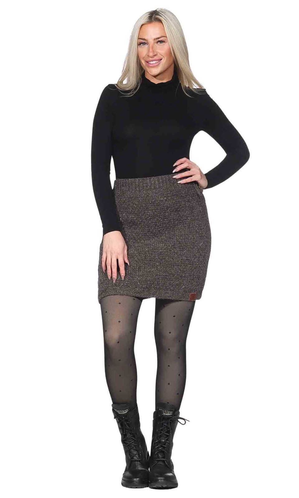 KUNST UND MAGIE Strickrock Klassischer Boho Strickrock Rock Winter Wolle – Bild 5 von 5