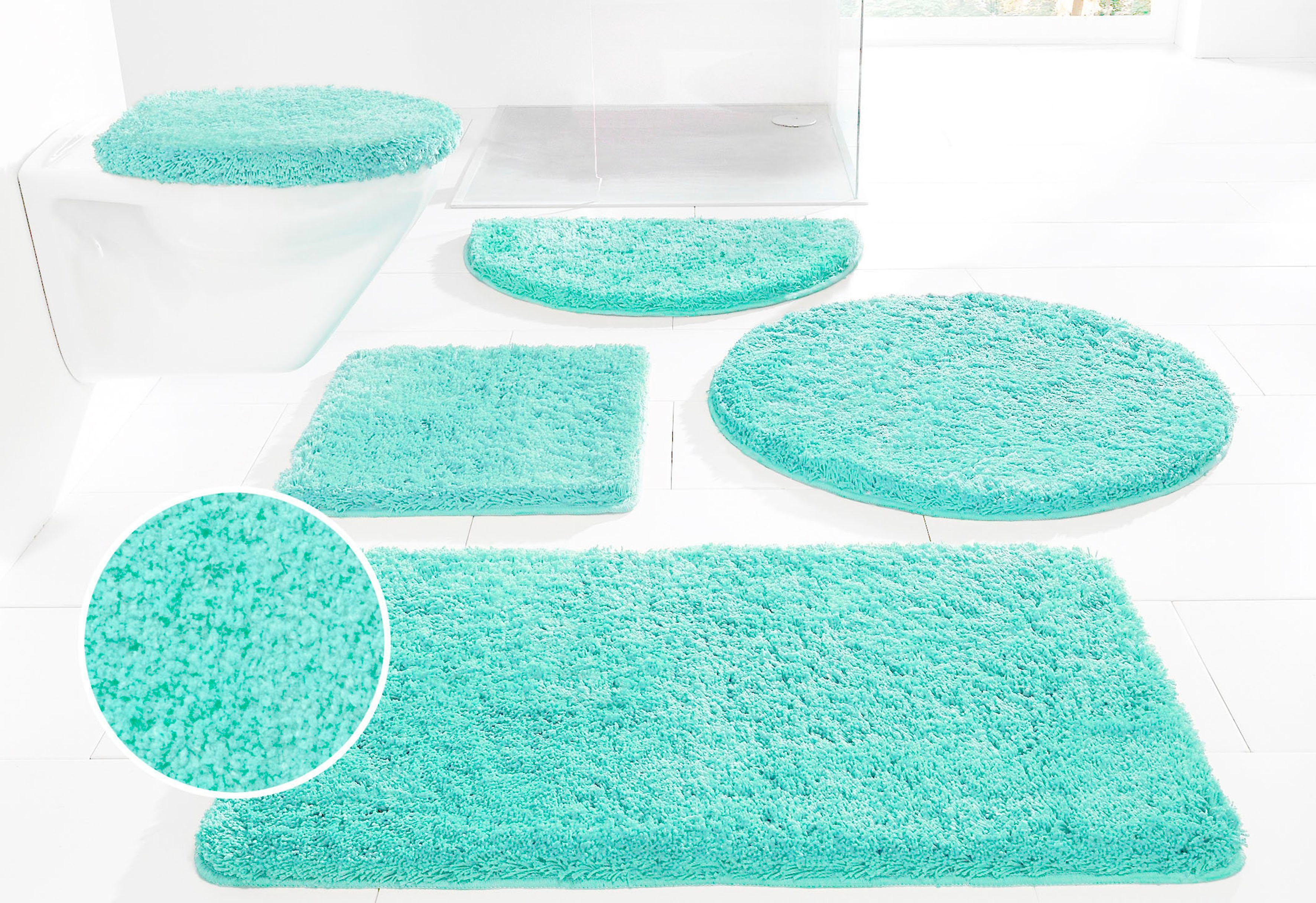 my home Badematte Sanremo, Badvorleger, Badezimmer Teppich, sehr weich, Höh günstig online kaufen