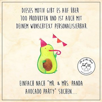 Mr. & Mrs. Panda Glas 400 ml Avocado Party - Transparent - Geschenk, Feier, Bestanden, Vegg, Premium Glas, Unikat durch Gravur