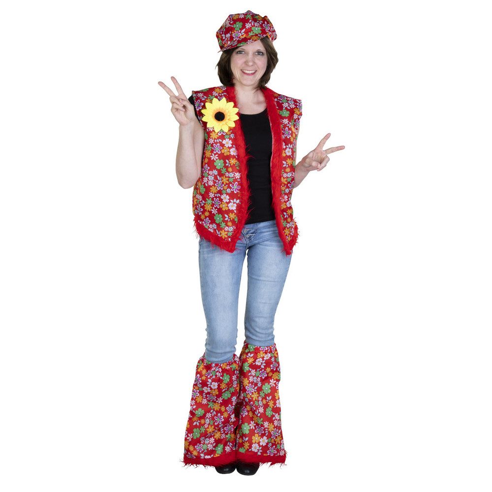 MICA Kostüm Faschingsset - Hippie - für Erwachsene - 3-teilig