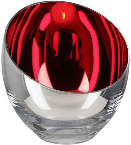 Fink Teelichthalter CANDY (Set, 2 St), aus Glas rot | Kerzenständer