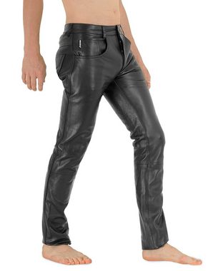 BOCKLE Lederhose Bockle NEW 411 Lamb Leather Pants schwarze Herrenlederhose