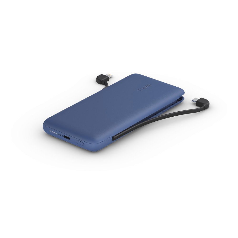 Belkin BoostCharge Plus 10.000 mAh Powerbank Belkin BOOST?CHARGE™ Powerbank,10.000 mAh 18W,mit Kabeln blue, integrierte Kabel