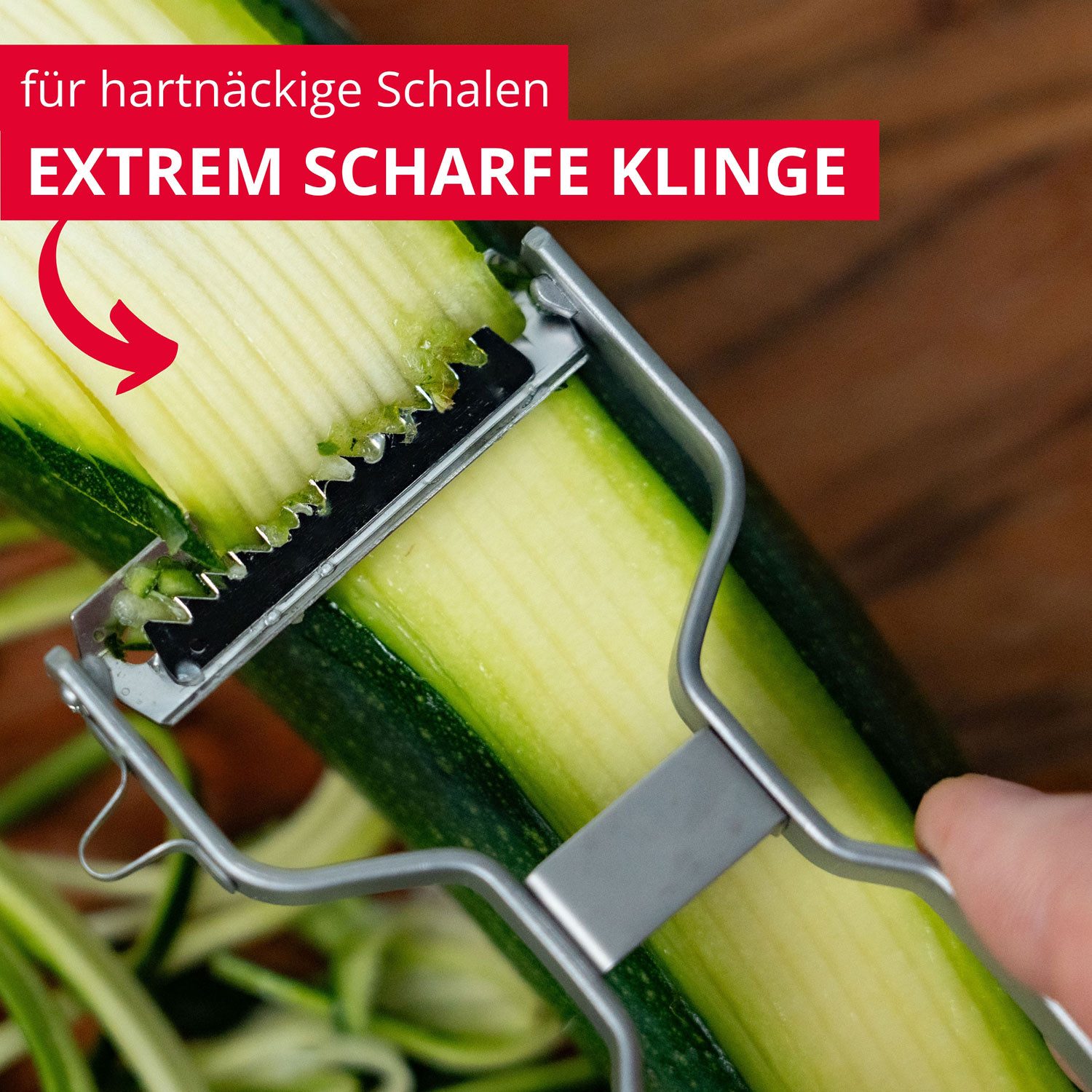 WESTMARK Sparschäler Julienne – Dünne Gemüsestreifen für Suppen- & Wok-Perfektion