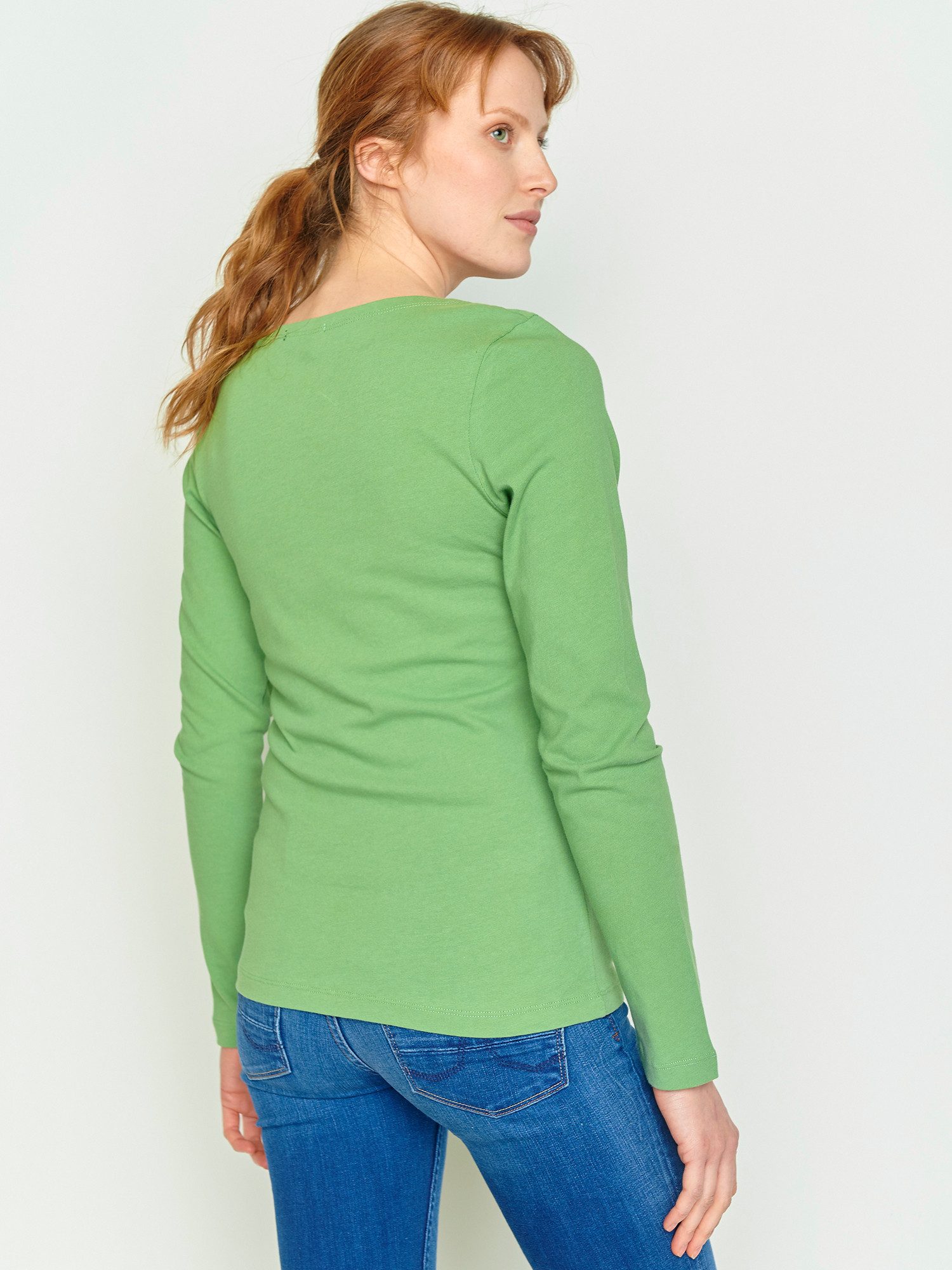 GreenBomb Longsleeve Yummy Basic Motiv Basic (1er-Pack) figurbetont, langarm, Rundhalsausschnitt, Bio-Baumwolle, GOTS