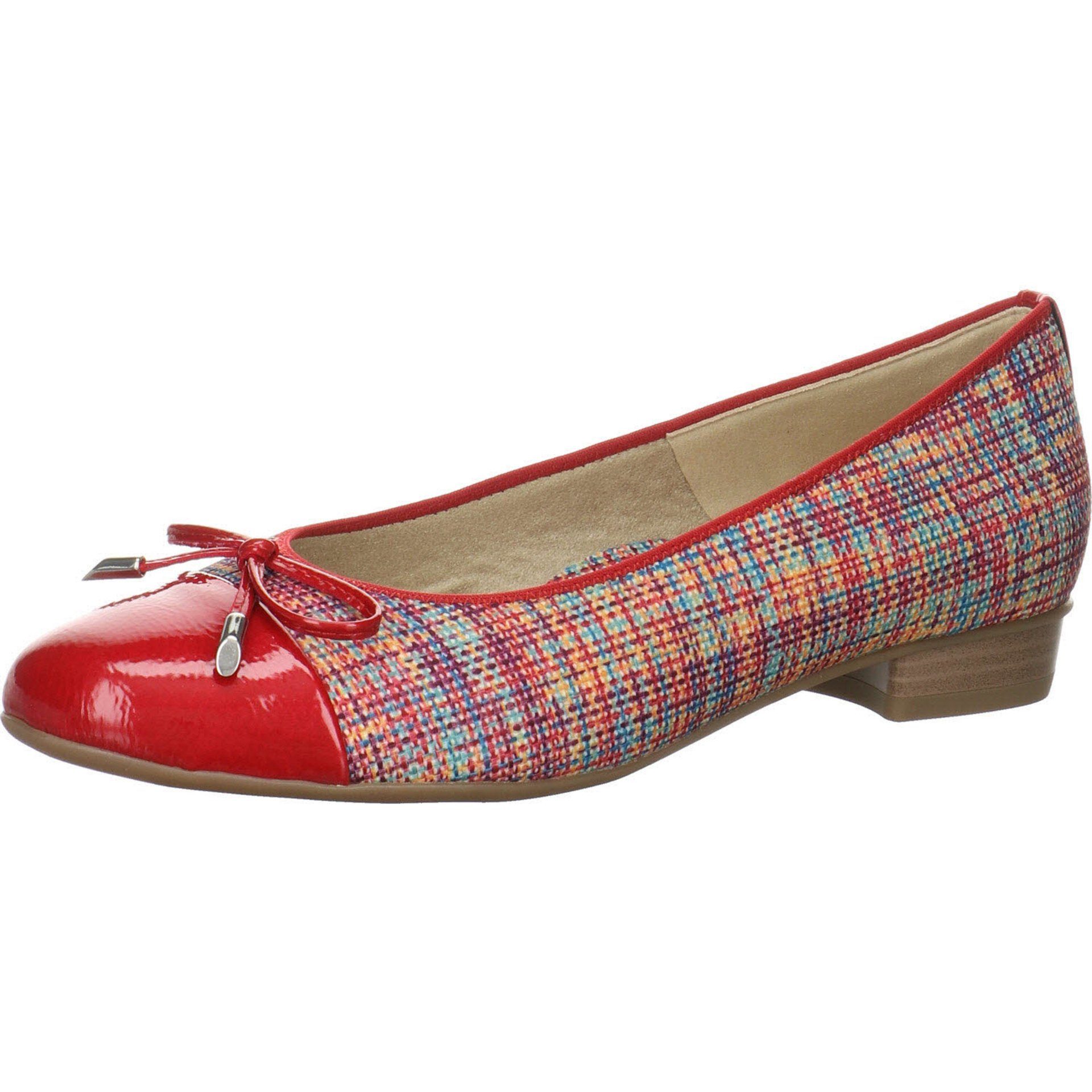 Ara Ballerinas Ballerina Flats kombi Schuhe Bari-HS Bequem Lederkombination Ballerina rot