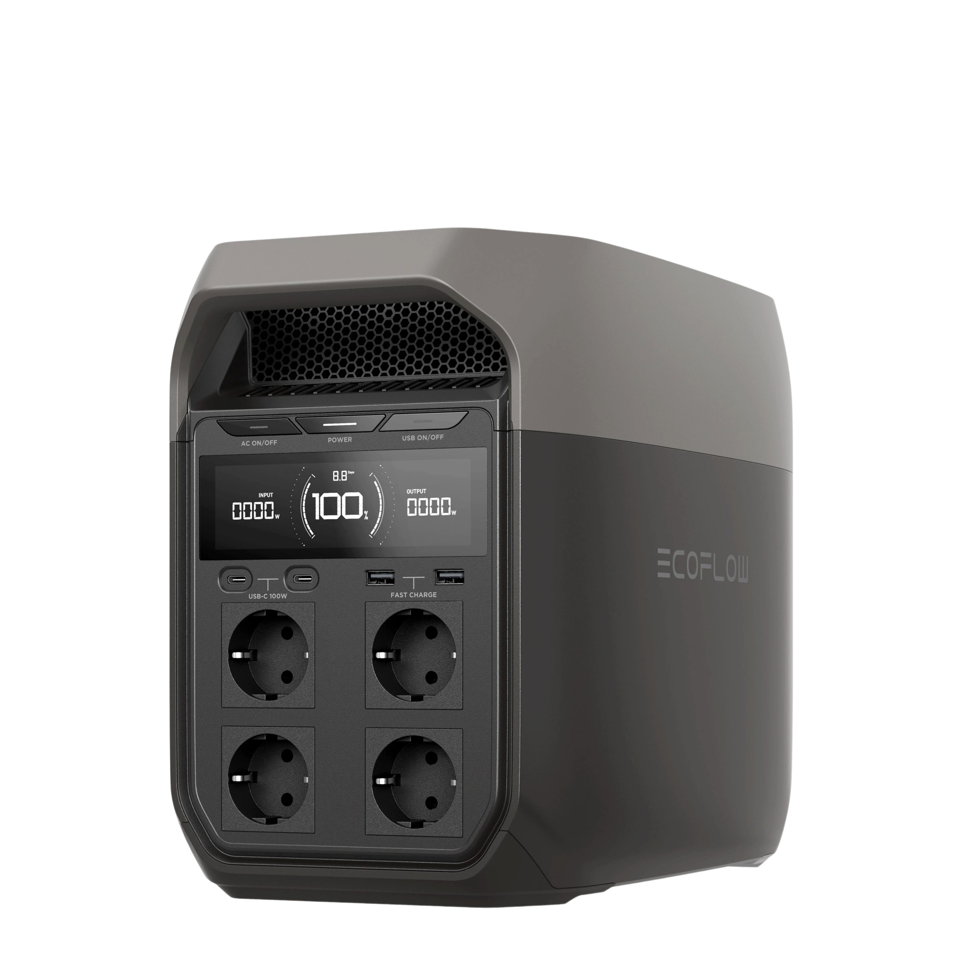 Ecoflow EcoFlow DELTA 3 Powerstation Stromspeicher, Halterung für Dach, Fassade, Balkon & Garten, App & Plug&Play DE