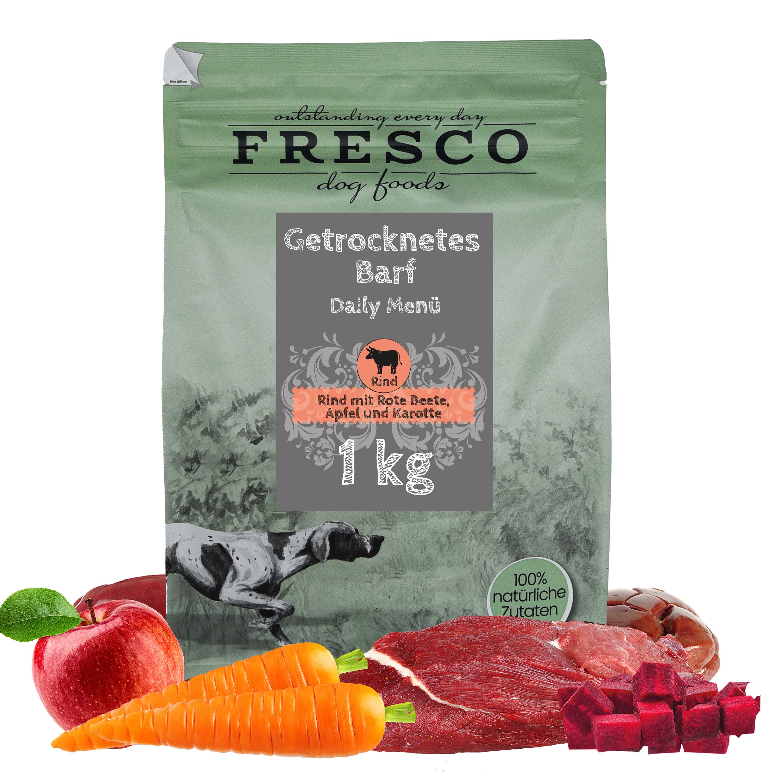 Fresco Dog TrockenBarf Rind mit Rote Beete