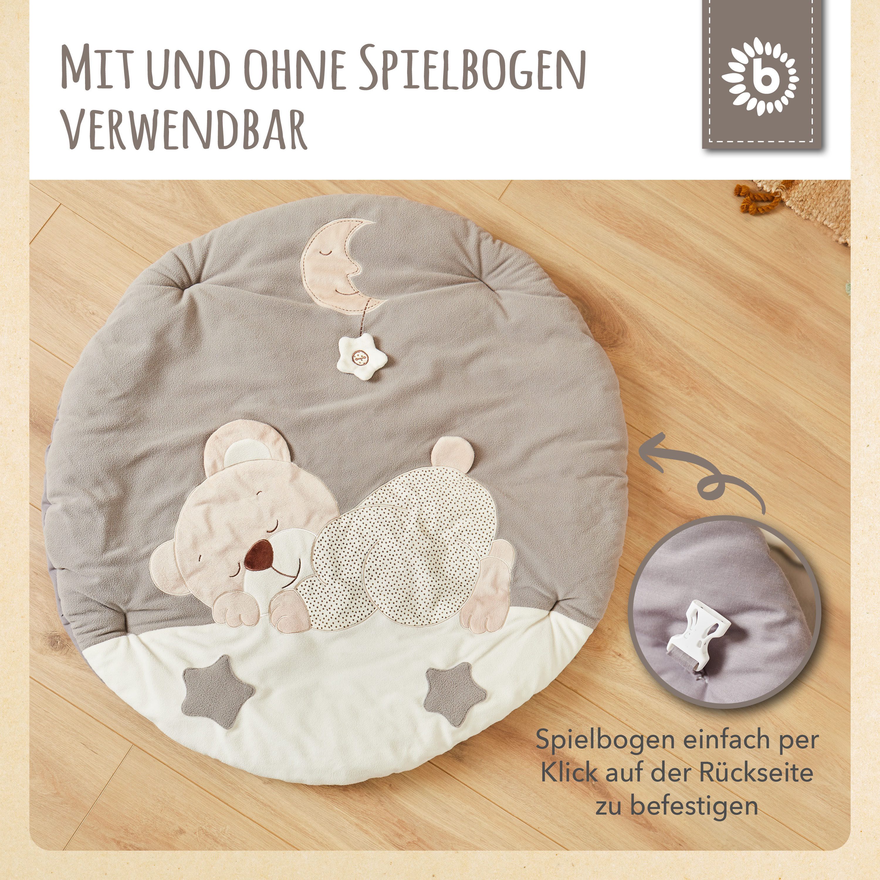 BIECO Baby Gym Krabbeldecke mit Spielbogen Baby90 cm spieldecke – Bild 4 von 5