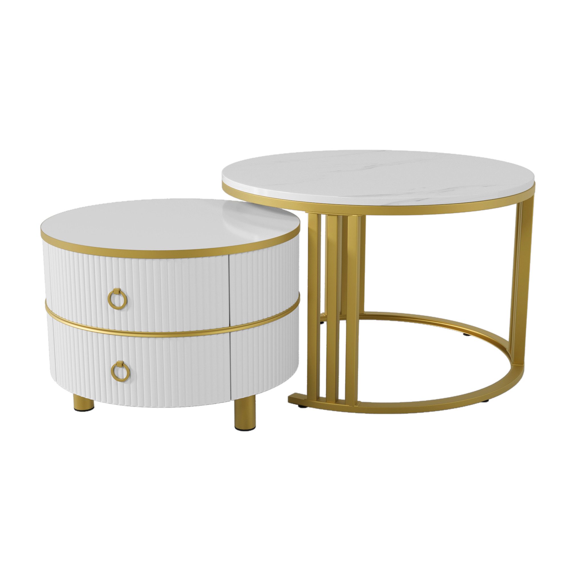 Furnishings Home Couchtisch rund Kaffeetisch Beistelltisch günstig online kaufen