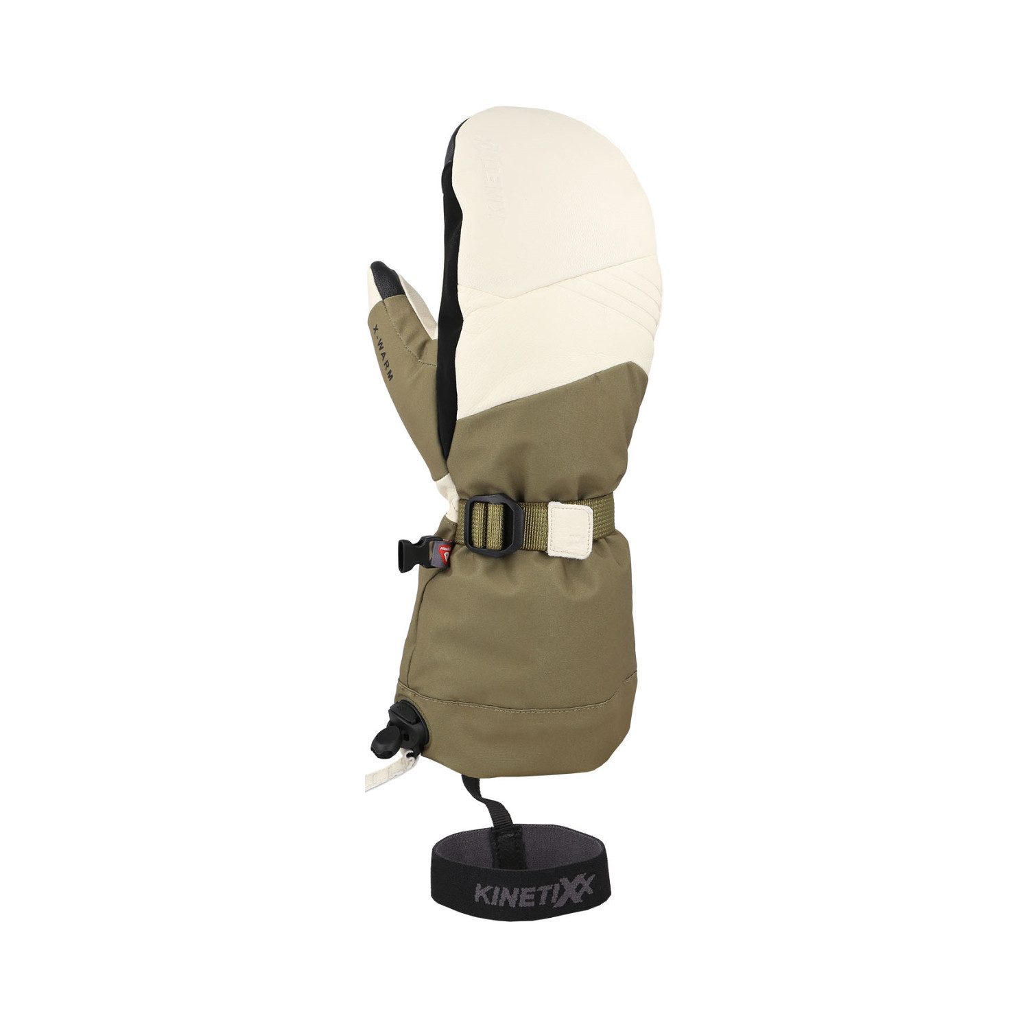 Kinetixx Skihandschuhe KinetiXx Akima Mitten GTX® Damen Skihandschuh (in Schwarz, Cream oder Olive/White) Grip, Atmungsaktiv, Kälteschutz, Winddicht, Wasserdicht