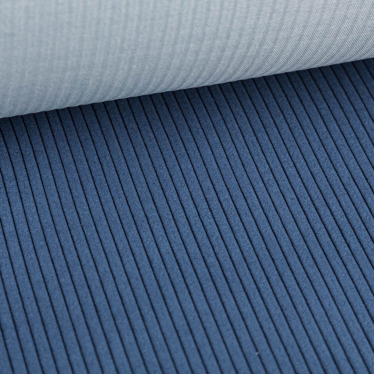 SCHÖNER LEBEN. Stoff Cord Polsterstoff Meterware mit Fleckschutz Capri uni blau 145cm, beschichtet,pflegeleicht