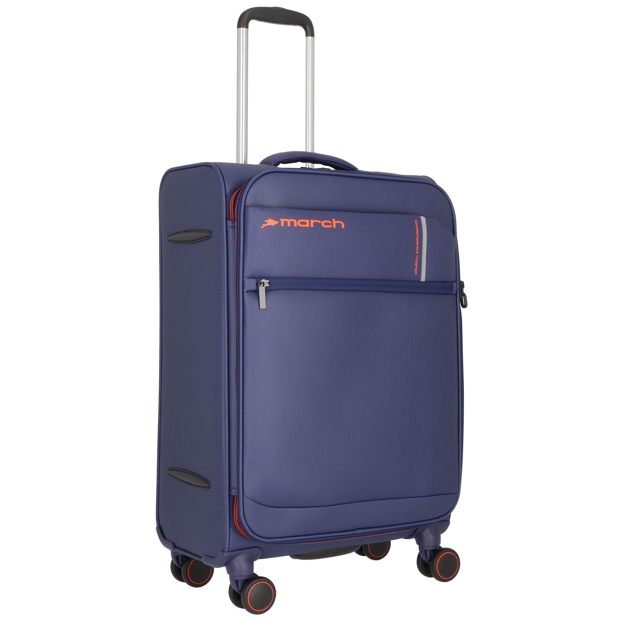 Rollen, 3 blue March15 Silhouette, Trading Polyester tlg), (3-teilig, Trolleyset 4 dark