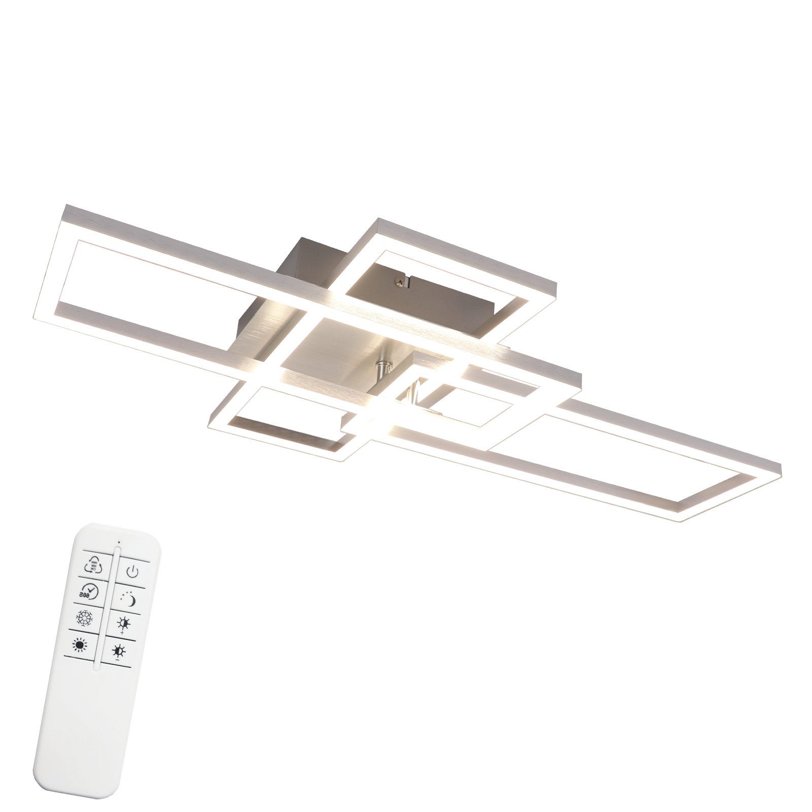 ZMH LED Deckenleuchte Wohnzimmer Schwarz 2/3 günstig online kaufen