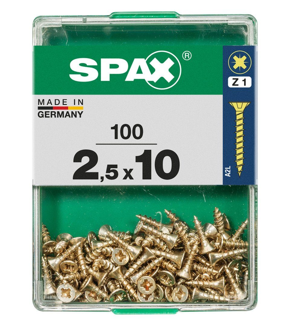 SPAX Holzbauschraube Spax Universalschrauben 2.5 x 10 mm PZ 1 - 100