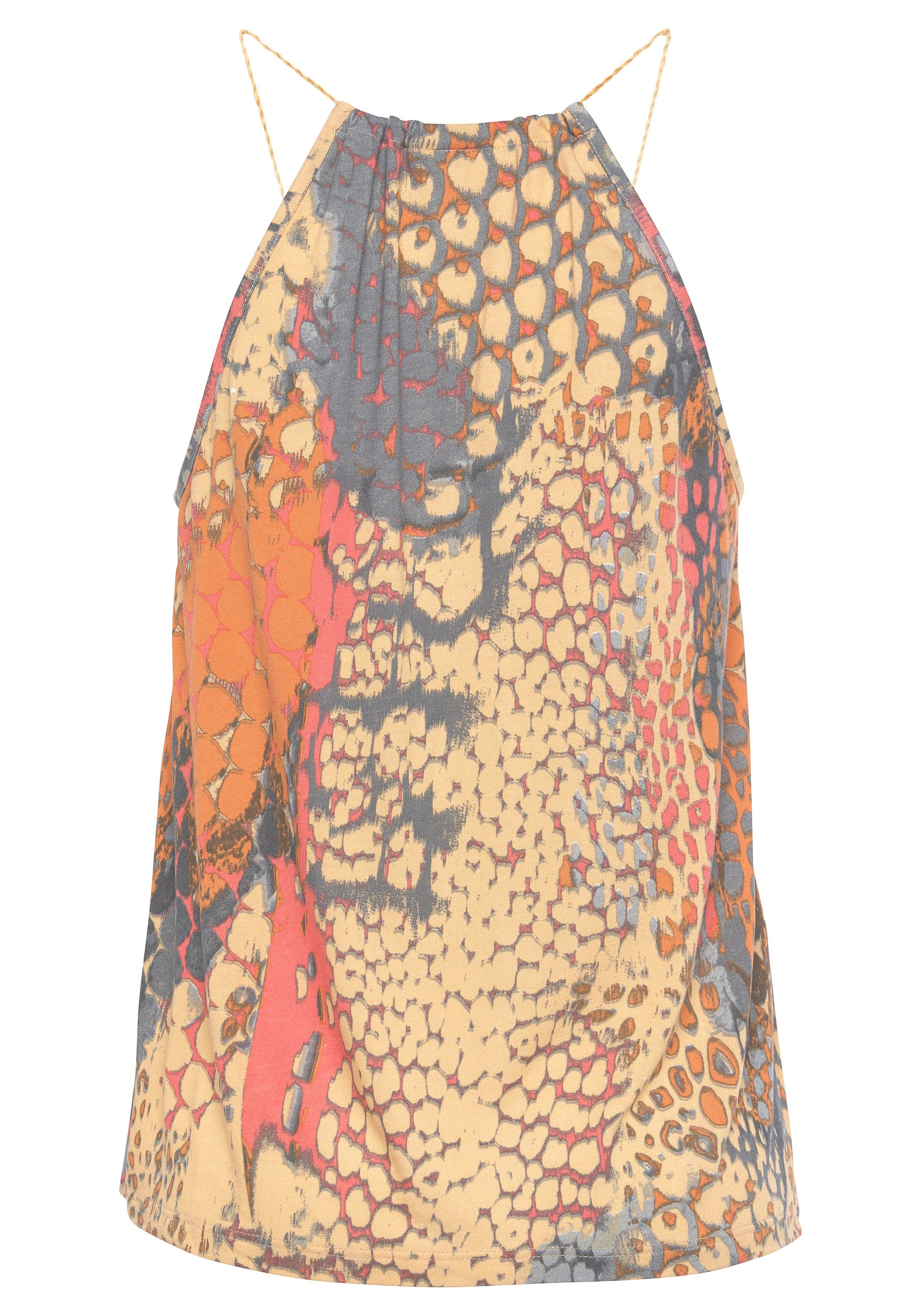 Buffalo Strandtop mit Animalprint, leichtes Blusentop, figurbetont