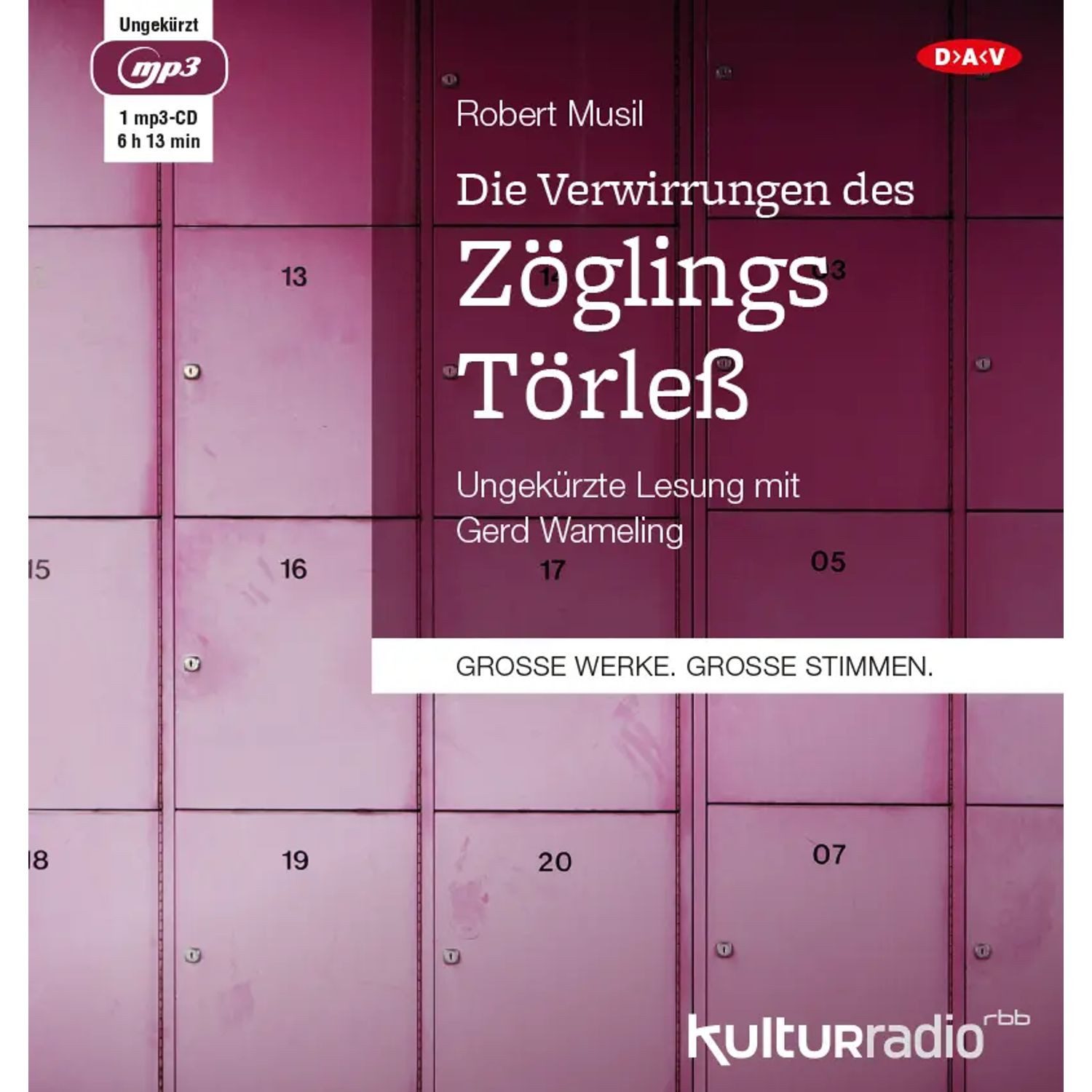 Der Audio Verlag Hörspiel Die Verwirrungen des Zöglings Törleß,1 Audio-CD, 1 MP3