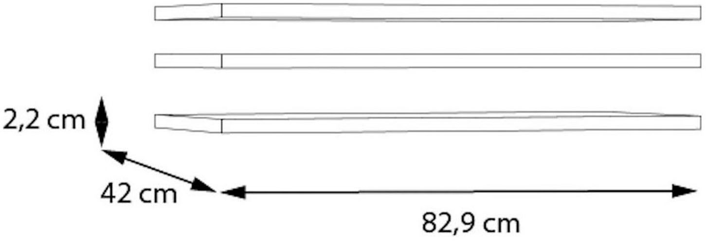 FORTE Einlegeboden, 3 tlg. Set, Breite 82,9 cm