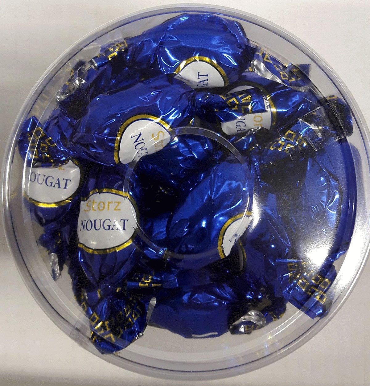 Storz Schokolade, Storz Nougat Oster Eier einzeln verpackt in einer Dose 450g