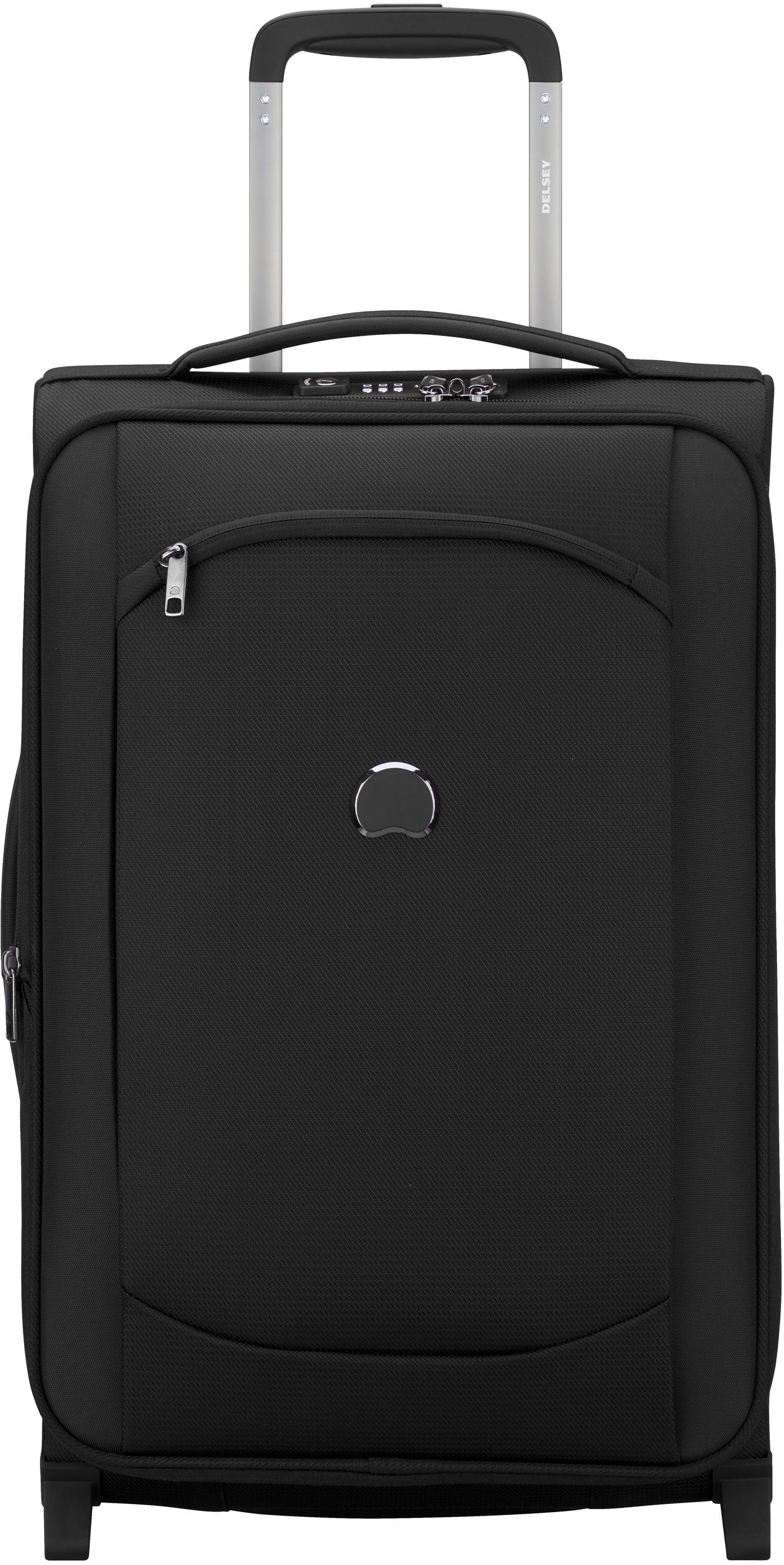 schwarz Delsey 2 cm, Volumenerweiterung; aus 55 Material Weichgepäck-Trolley 2.0, Montmartre Rollen, Air black, recyceltem mit